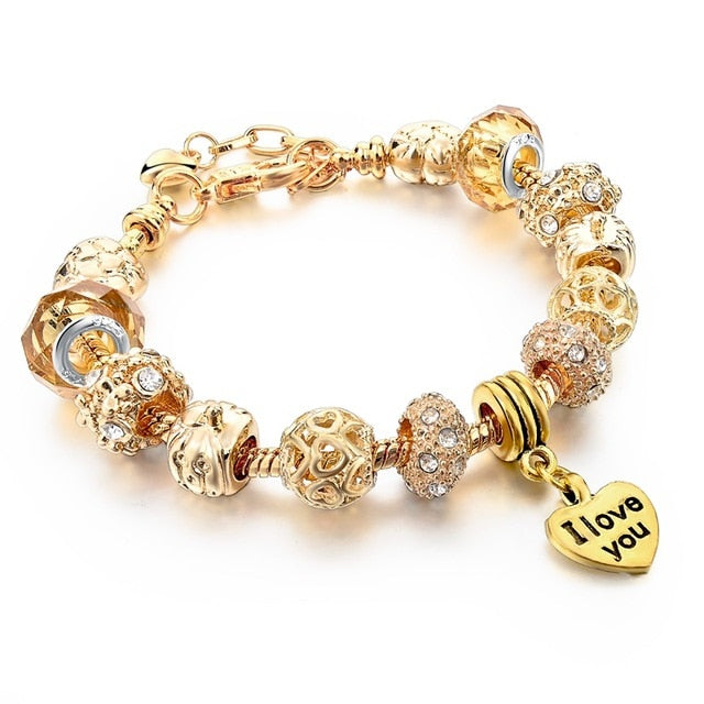 
                  
                    Load image into Gallery viewer, Charms bracelet: I love you
                  
                